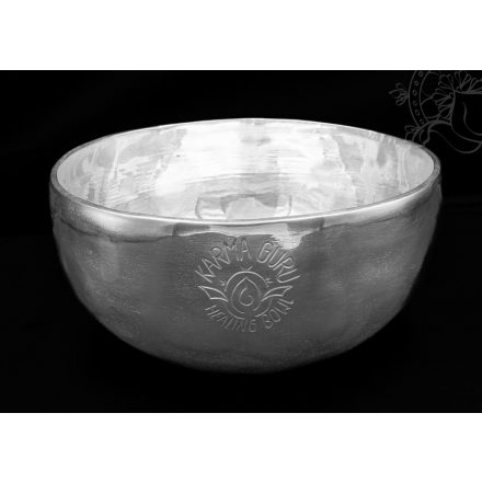 Karma Guru hangtál, ezüstözött, prémium, healing bowl – 945 g