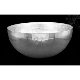  Karma Guru hangtál, ezüstözött, prémium, healing bowl – 2845 g