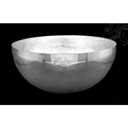 Karma Guru hangtál, ezüstözött, prémium, healing bowl – 2845 g