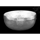 Karma Guru hangtál, ezüstözött, prémium, healing bowl – 1184 g