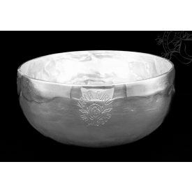   Karma Guru hangtál, ezüstözött, prémium, healing bowl – 1184 g