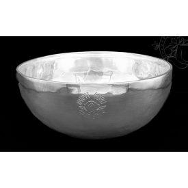   Karma Guru hangtál, ezüstözött, prémium, healing bowl – 1534 g