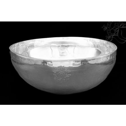 Karma Guru hangtál, ezüstözött, prémium, healing bowl – 2361 g