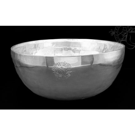 Karma Guru hangtál, ezüstözött, prémium, healing bowl – 3182 g