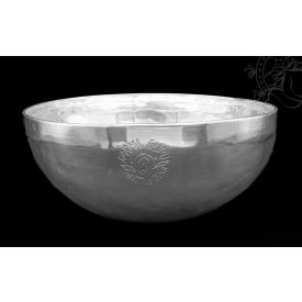   Karma Guru hangtál, ezüstözött, prémium, healing bowl – 1553 g