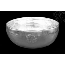   Karma Guru hangtál, ezüstözött, prémium, healing bowl – 1571 g