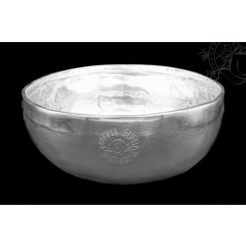   Karma Guru hangtál, ezüstözött, prémium, healing bowl – 1571 g