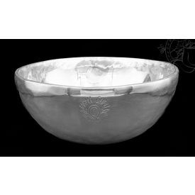   Karma Guru hangtál, ezüstözött, prémium, healing bowl – 2474 g