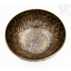 7 fémes, kézzel kalapált hangtál, antikolt - 2494 g