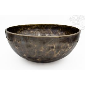 7 fémes, kézzel kalapált hangtál, antikolt - 2612 g