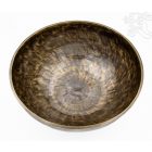 7 fémes, kézzel kalapált hangtál, antikolt - 2612 g