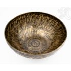 7 fémes, kézzel kalapált hangtál, antikolt - 3400 g