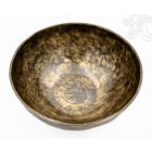 7 fémes, kézzel kalapált hangtál, antikolt - 2918 g