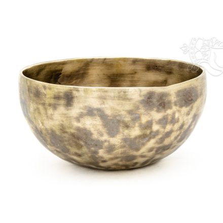 7 fémes, kézzel kalapált hangtál, antikolt - 381 g