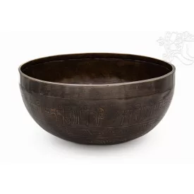 7 fémes kézi mantrás sötét hangtál - 1330 g