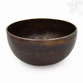 7 fémes kézi mantrás sötét hangtál - 1076 g