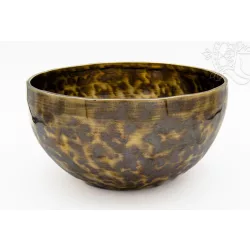 7 fémes, kézzel kalapált hangtál, antikolt - 1850 g