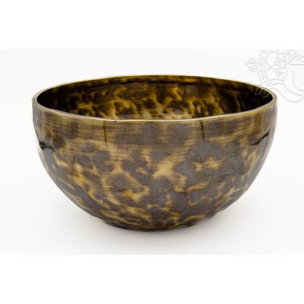 7 fémes, kézzel kalapált hangtál, antikolt - 1850 g