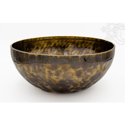 7 fémes, kézzel kalapált hangtál, antikolt - 2381 g