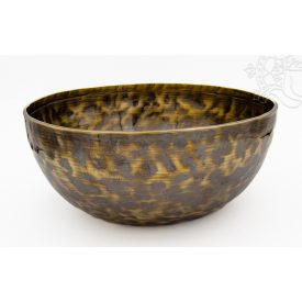 7 fémes, kézzel kalapált hangtál, antikolt - 2484 g