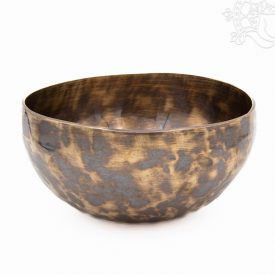 7 fémes, kézzel kalapált hangtál, antikolt - 1053 g