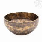 7 fémes, kézzel kalapált hangtál, antikolt - 354 g