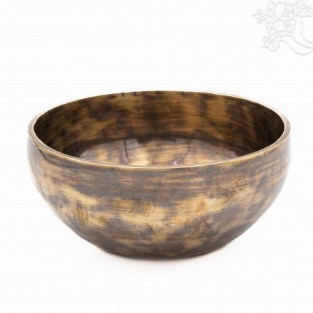 7 fémes, kézzel kalapált hangtál, antikolt - 354 g