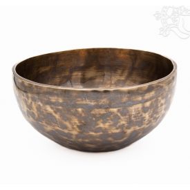 7 fémes, kézzel kalapált hangtál, antikolt - 1062 g