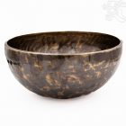 7 fémes, kézzel kalapált hangtál, antikolt - 2626 g