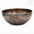 7 fémes, kézzel kalapált hangtál, antikolt - 2405 g