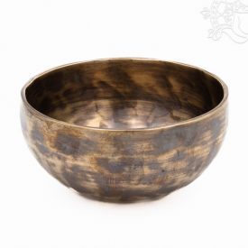 7 fémes, kézzel kalapált hangtál, antikolt - 348 g