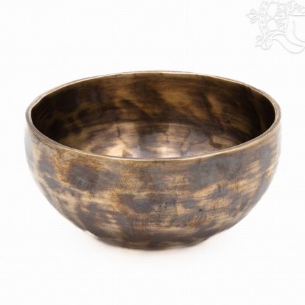 7 fémes, kézzel kalapált hangtál, antikolt - 348 g