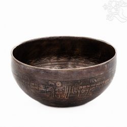 7 fémes kézi mantrás sötét hangtál - 347 g