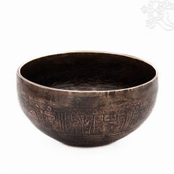 7 fémes kézi mantrás sötét hangtál - 337 g