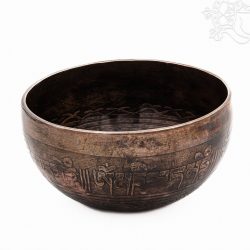 7 fémes kézi mantrás sötét hangtál - 310 g