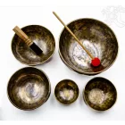 5 darabos 7 fémes kézi antikolt hangtál szett