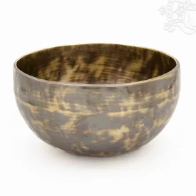 7 fémes, kézzel kalapált hangtál, antikolt - 735 g