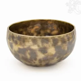 7 fémes, kézzel kalapált hangtál, antikolt - 735 g