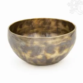 7 fémes, kézzel kalapált hangtál, antikolt - 535 g