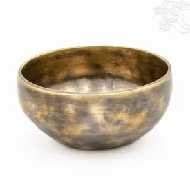 7 fémes, kézzel kalapált hangtál, antikolt - 385 g