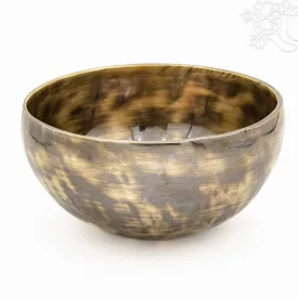 7 fémes, kézzel kalapált hangtál, antikolt - 525 g