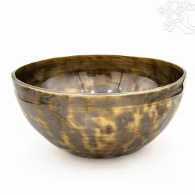 7 fémes, kézzel kalapált hangtál, antikolt - 1620 g