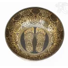 7 fémes, Buddha lábnyom-os, mantrás hangtál ritkaság - 10,39 kg