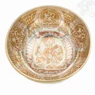 7 fémes kézi vésett, ezüstözött hangtál - 1654 g – KÜLÖNLEGESSÉG