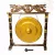 Nipple gong kézzel faragott sárkányos faállvánnyal – 80 cm