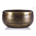 Géppel készített 7 fémes, mantrás, sárga hangtál - közepes