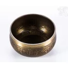 Géppel készített 7 fémes, mantrás, sárga hangtál - közepes