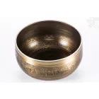 Géppel készített 7 fémes, mantrás, sárga hangtál - nagy