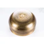 Géppel készített 7 fémes, mantrás, sárga hangtál - nagy