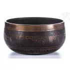 Géppel készített 7 fémes, mantrás, sötét hangtál - közepes